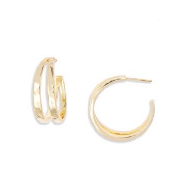 Kendra Scott  Zorte Split Hoop Earrings in Gold Firm price - Picture 2 of 8